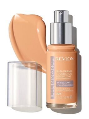 Revlon Illuminance Skin-Caring Liquid Foundation Medium Sand 305 Hyaluronic Acid